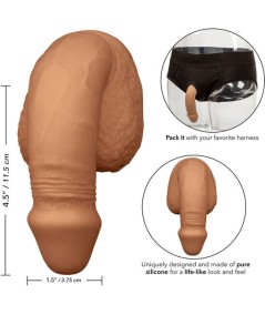 PACKING PENIS  PENE DE SILICONA 12.75CM CARAMELO