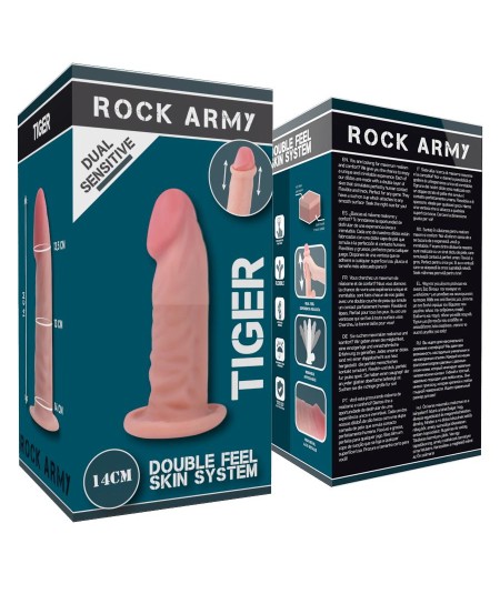 ROCKARMY - DUAL DENSITY TIGER DILDO REALISTA 14CM