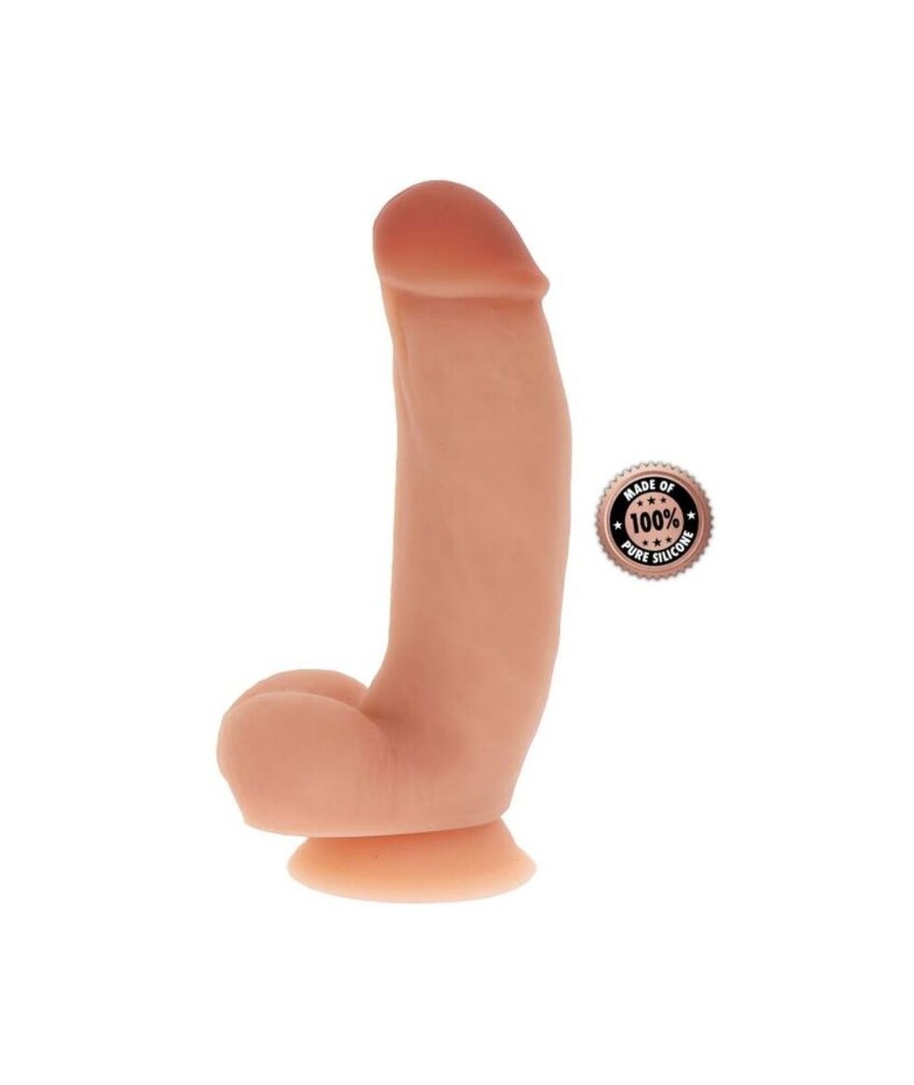 GET REAL - DILDO SILICONA 18 CM CON TESTICULOS NATURAL