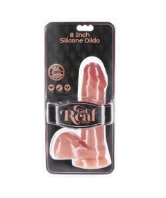 GET REAL - DILDO SILICONA 20,5 CM CON TESTICULOS NATURAL