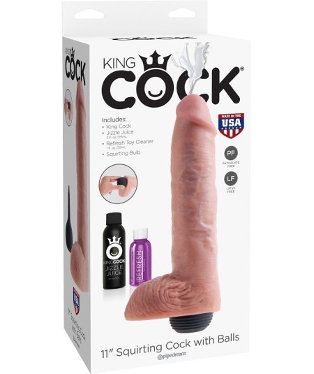 KING COCK PENE REALISTICO EYACULADOR NATURAL 27.94CM