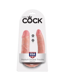 KING COCK DILDO DOBLE PENETRACIÓN 13.9 CM NATURAL