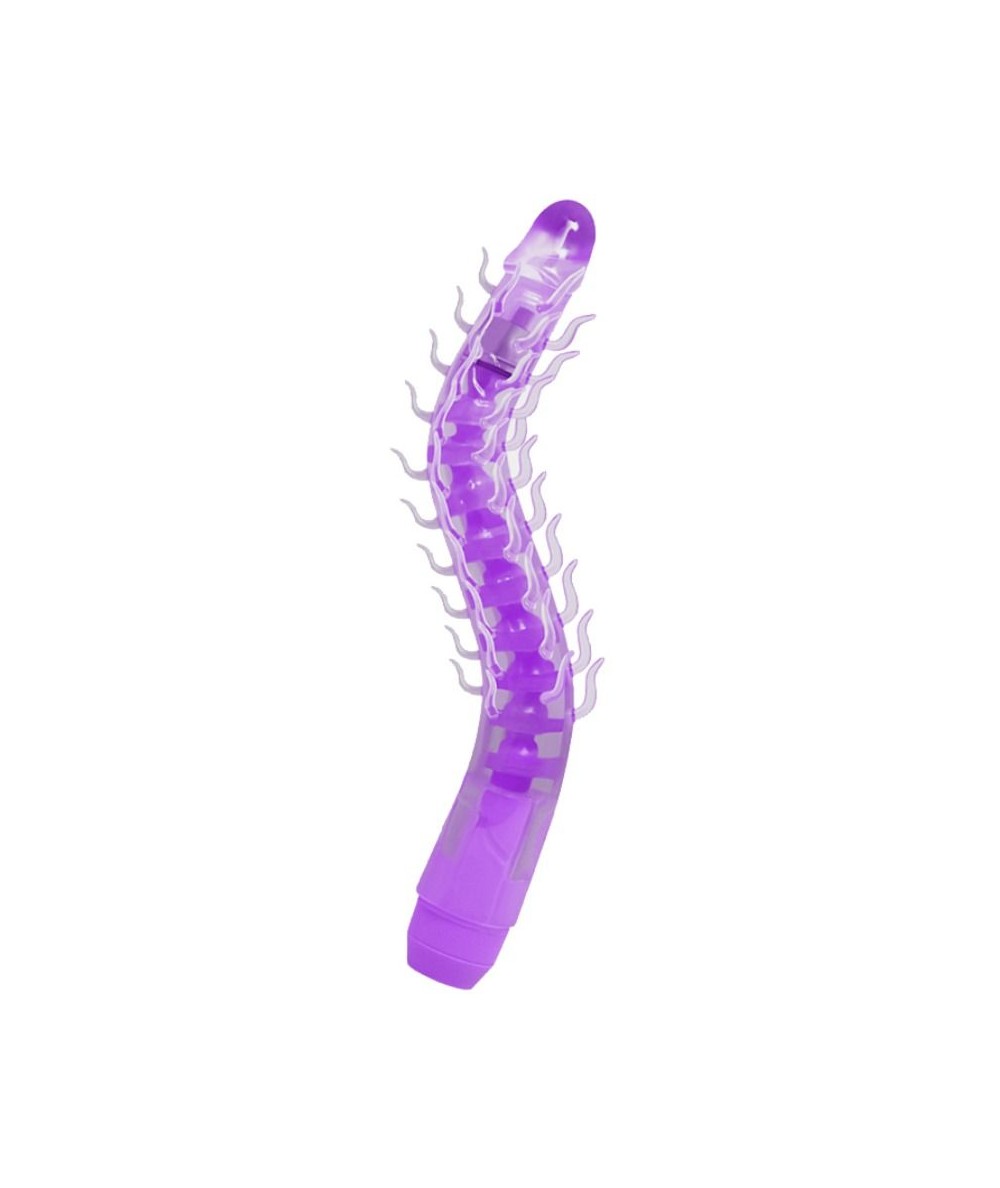 FLEXI VIBE SENSUAL SPINE BENDABLE VIBRATING DILDO LILA 23.5 CM