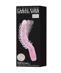 FLEXI VIBE SENSUAL SPINE BENDABLE VIBRATING DILDO LILA 23.5 CM