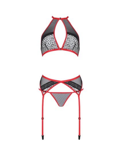 PASSION - SATARA SET EROTIC LINE ROJO S/M