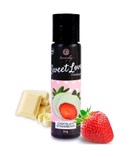 SECRETPLAY GEL SWEET LOVE FRESA Y CHOCOLATE BLANCO 60 ML