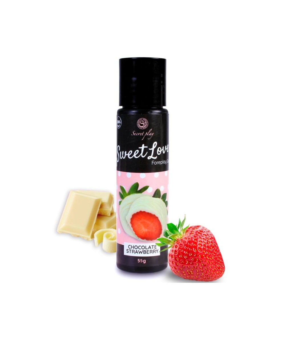 SECRETPLAY GEL SWEET LOVE FRESA Y CHOCOLATE BLANCO 60 ML