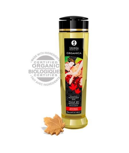 SHUNGA ACEITE COMESTIBLE DE MASAJE EROTICO ORGANICA 240ML - MAPLE DELIGHT