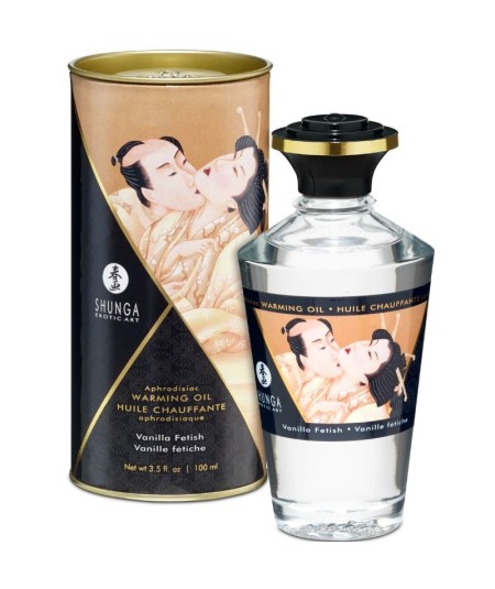 SHUNGA ACEITE MASAJE EFECTO CALOR SABOR VANILLA FETICHE 100 ML