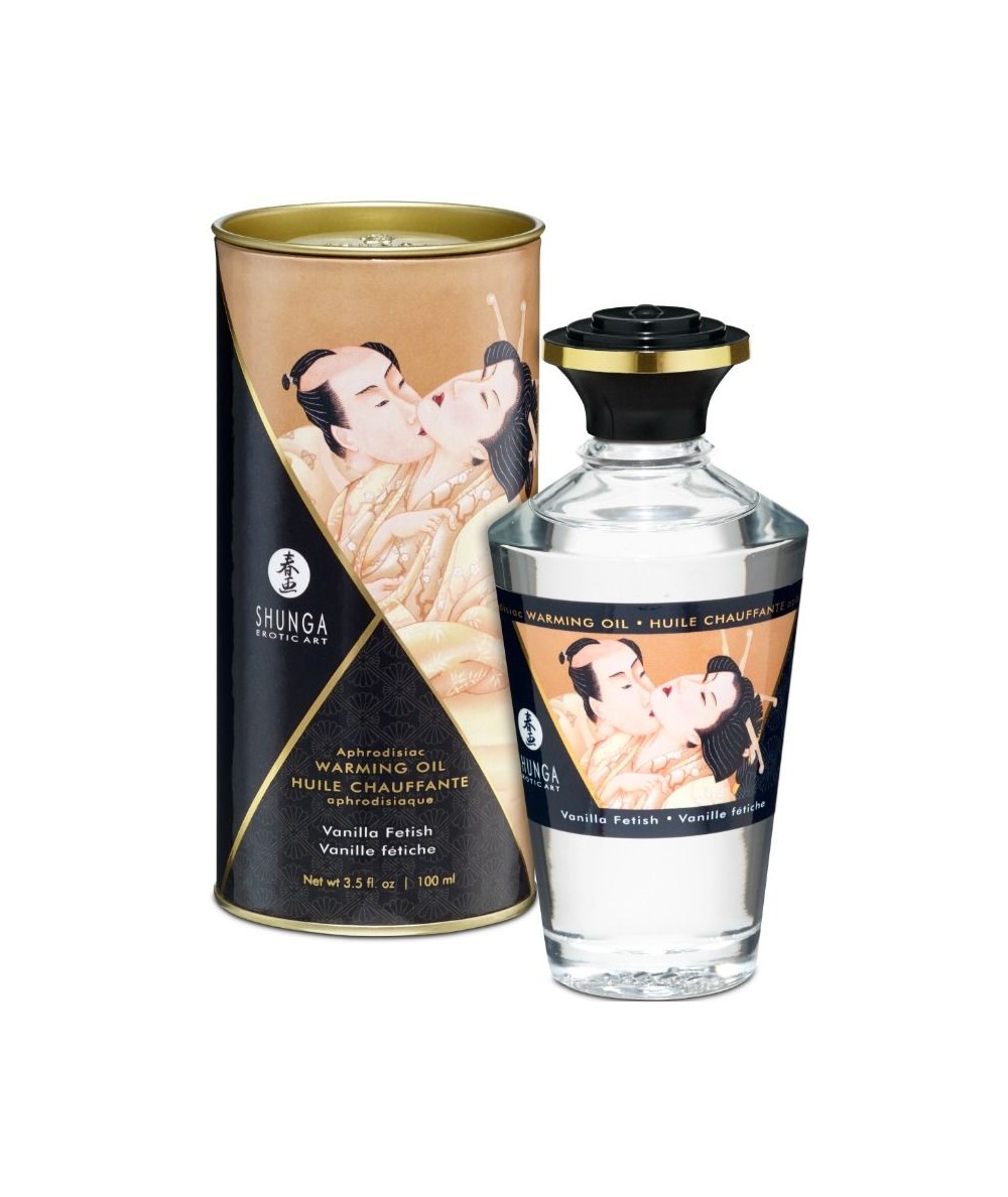 SHUNGA ACEITE MASAJE EFECTO CALOR SABOR VANILLA FETICHE 100 ML