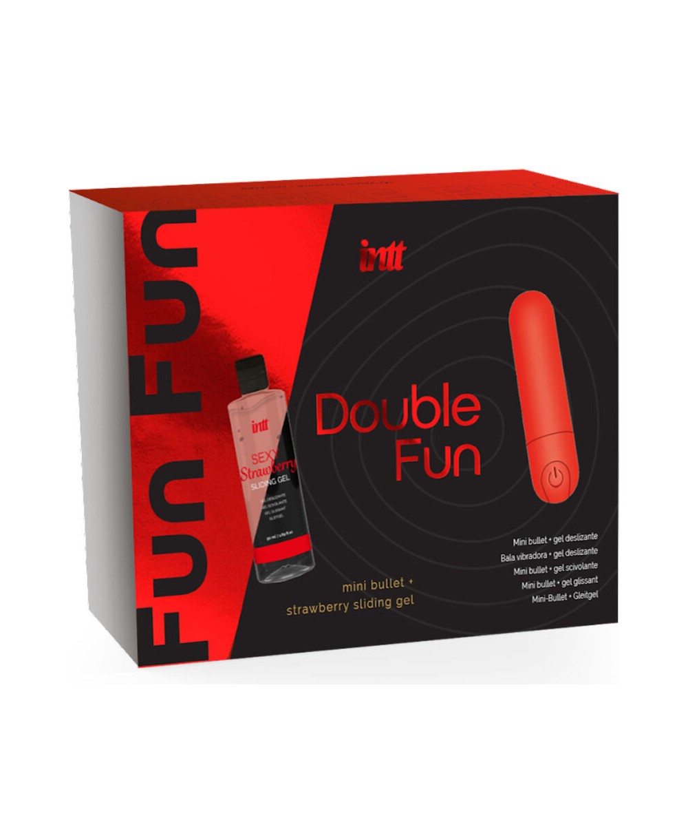 INTT - DOUBLE FUN KIT CON BALA VIBRADORA Y GEL DE MASAJE FRESA