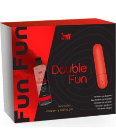 INTT - DOUBLE FUN KIT CON BALA VIBRADORA Y GEL DE MASAJE FRESA