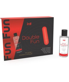 INTT - DOUBLE FUN KIT CON BALA VIBRADORA Y GEL DE MASAJE FRESA