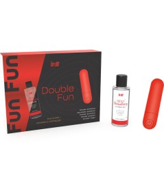 INTT - DOUBLE FUN KIT CON BALA VIBRADORA Y GEL DE MASAJE FRESA