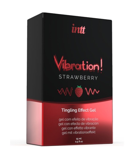 INTT - POTENTE ESTIMULANTE  ÍNTIMO GEL VIBRADOR LIQUIDO FRESA 15ML