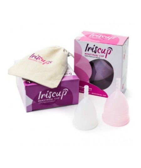 IRISCUP - COPA MESTRUAL ROSA PEQUEÑA + BOLSA ESTERILIZADORA GRATIS