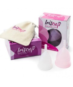 IRISCUP - COPA MESTRUAL ROSA PEQUEÑA + BOLSA ESTERILIZADORA GRATIS