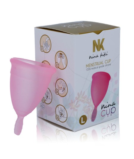 NINA CUP COPA MENSTRUAL TALLA L ROSA