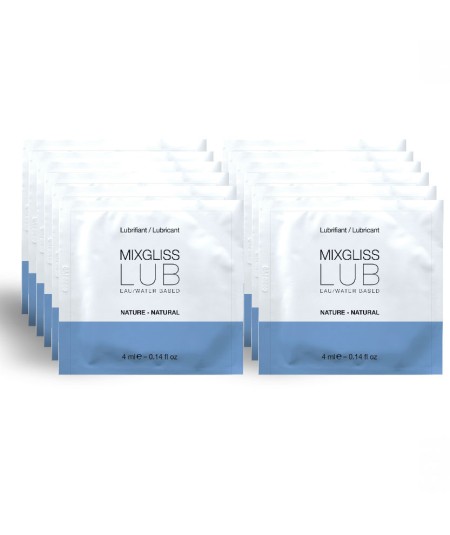 MIXGLISS LUBRICANTE BASE DE AGUA NATURAL 12 MONODOSIS 4ML