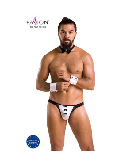 PASSION 036 SLIP ALFROJO NEGRO S/M