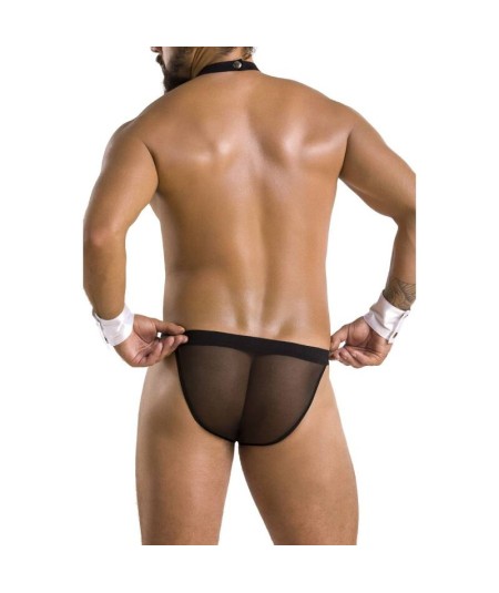 PASSION 036 SLIP ALFROJO NEGRO S/M