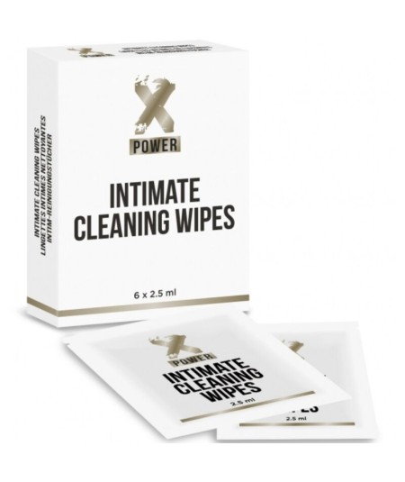 XPOWER INTIMATE CLEANING WIPES TOALLITAS LIMPIEZA INTIMA 6 UNIDADES