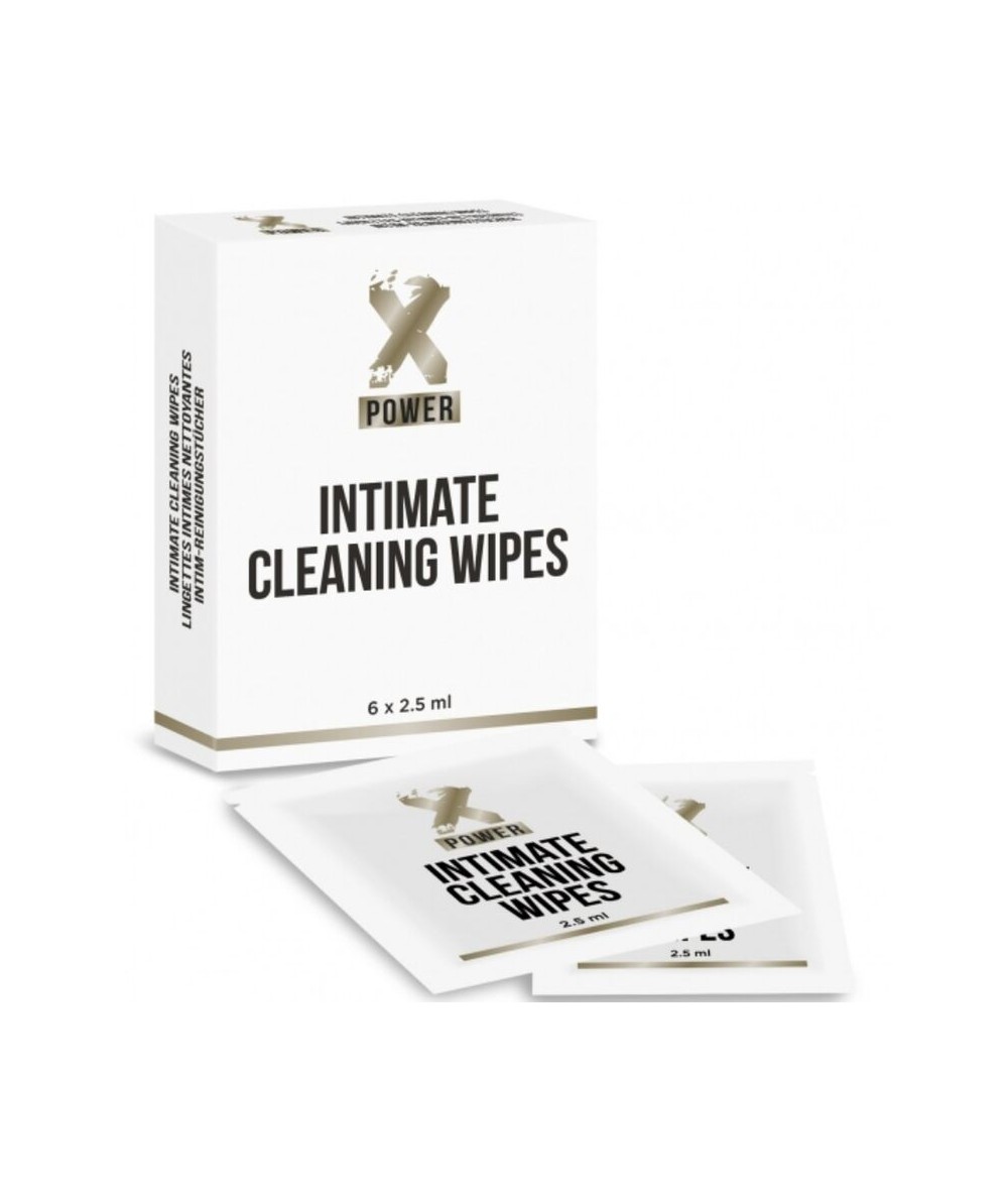 XPOWER INTIMATE CLEANING WIPES TOALLITAS LIMPIEZA INTIMA 6 UNIDADES