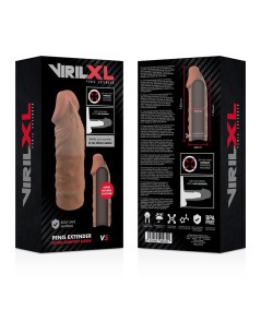 VIRILXL EXTENSION DE PENE LIQUID SILICONE V5 MARRON