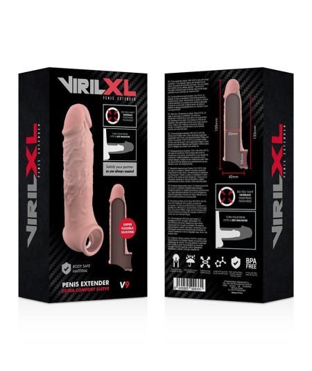 VIRILXL EXTENSION DE PENE LIQUID SILICONE V9 NATURAL