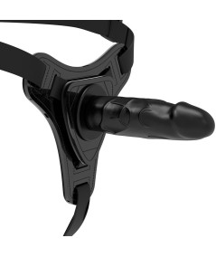 FETISH SUBMISSIVE ARNÉS SILICONA NEGRO REALISTIC 15 CM