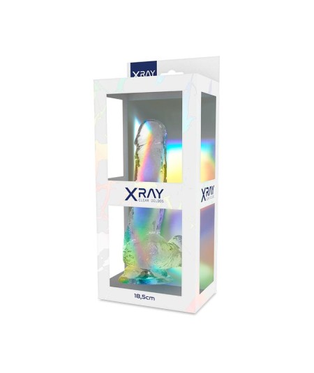 XRAY ARNÉS + DILDO REALISTA TRANSPARENTE 18.5CM X 3.8CM