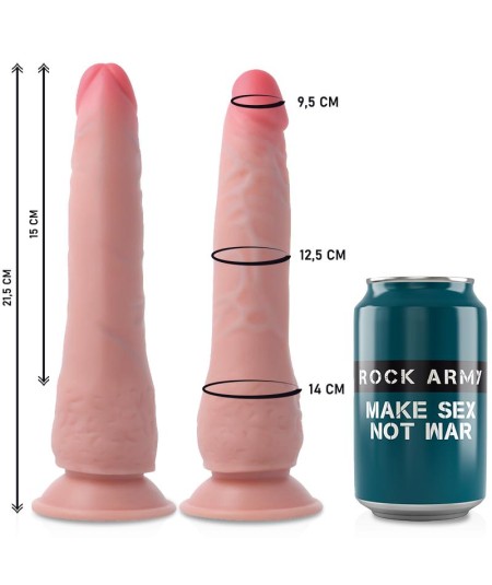 ROCKARMY - ARNÉS + DUAL DENSITY CRUSADER DILDO REALISTA 21,5CM