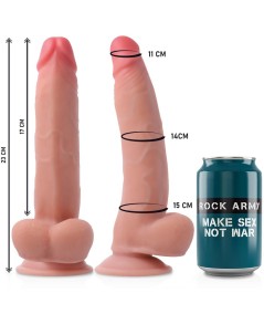 ROCKARMY - ARNÉS + DUAL DENSITY LEOPARD DILDO REALISTA 23 CM