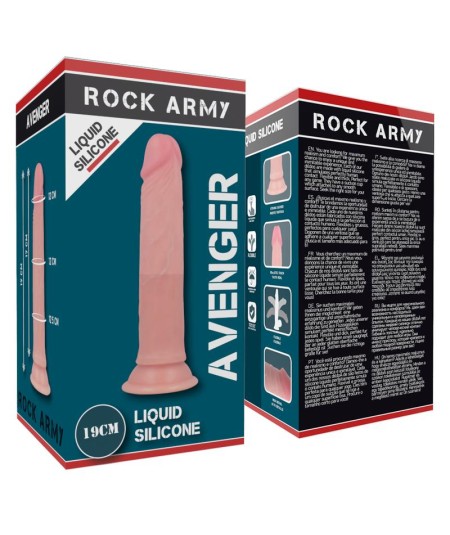 ROCKARMY - HARNESS + LIQUID SILICONE DILDO PREMIUM AVENGER 19CM