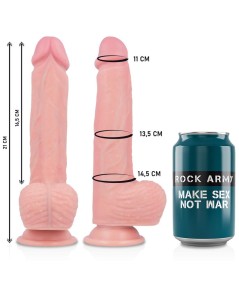 ROCKARMY - ARNÉS + LIQUID SILICONE DILDO PREMIUM SPITFIRE 21CM