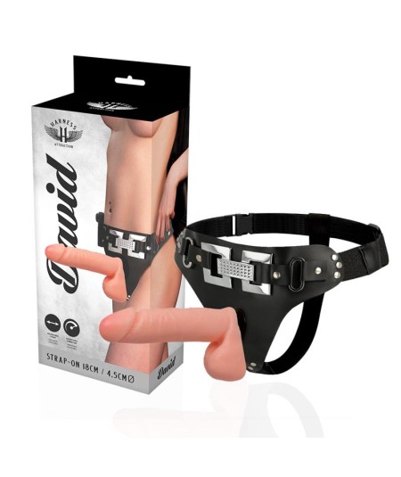 HARNESS ATTRACTION - ARNES DELUXE CON VIBRACION REALISTICO 18 X 4.5CM