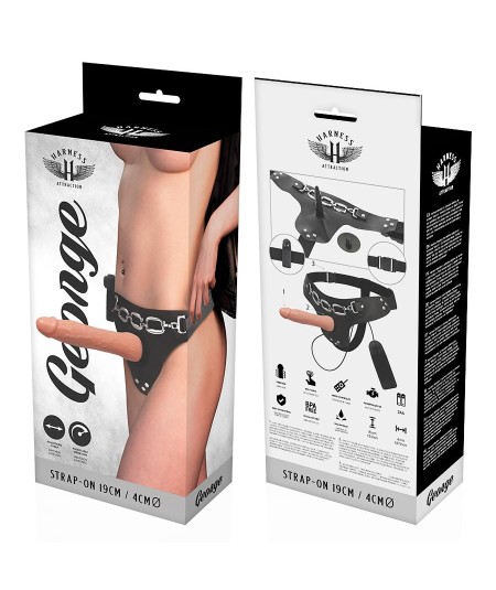 HARNESS ATTRACTION - ÁRNES GEORGE REALISTICO VIBRADOR 19 X 4CM