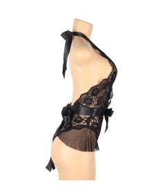 QUEEN LINGERIE TEDDY ESCOTADO DE ENCAJES L/XL