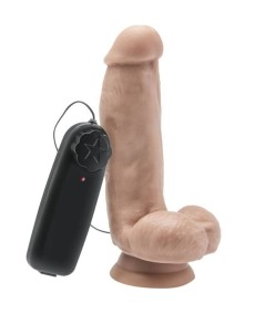 GET REAL - DILDO 12 CM CON TESTICULOS VIBRADOR NATURAL