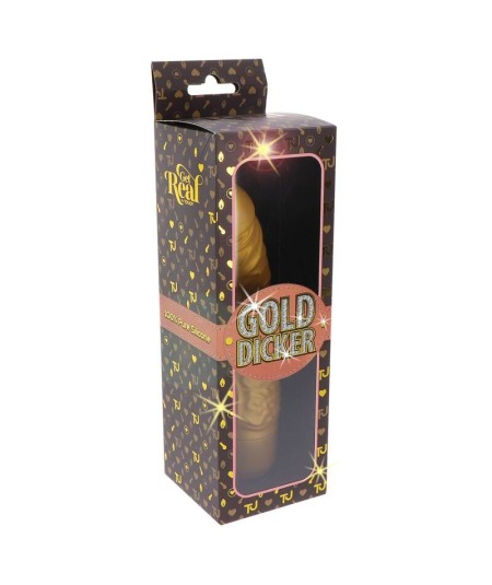 GET REAL - GOLD DICKER ORIGINAL VIBRADOR DORADO