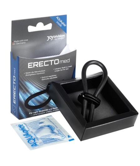 ERECTO MED ANILLO SILICONA PARA PENE NEGRO - M