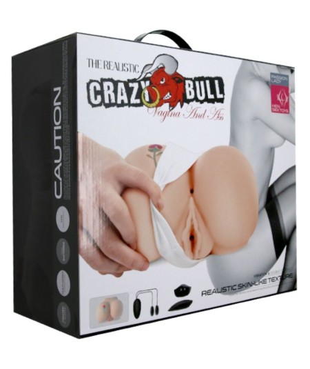 CRAZY BULL - VAGINA Y ANO CON TATUAJE REALISTICOS CON VIBRACION