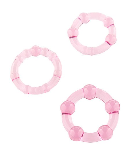 SEVENCREATIONS JUEGO TRES ANILLOS PENE ROSA