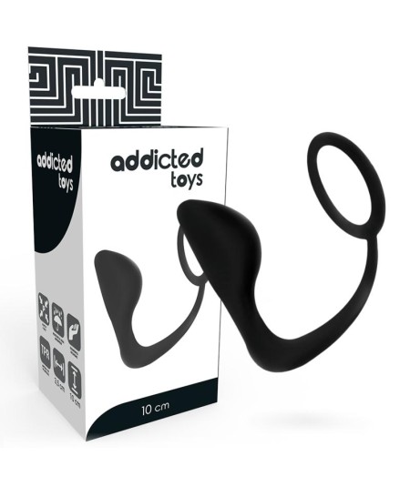 ADDICTED TOYS PLUG ANAL CON ANILLO PENE NEGRO