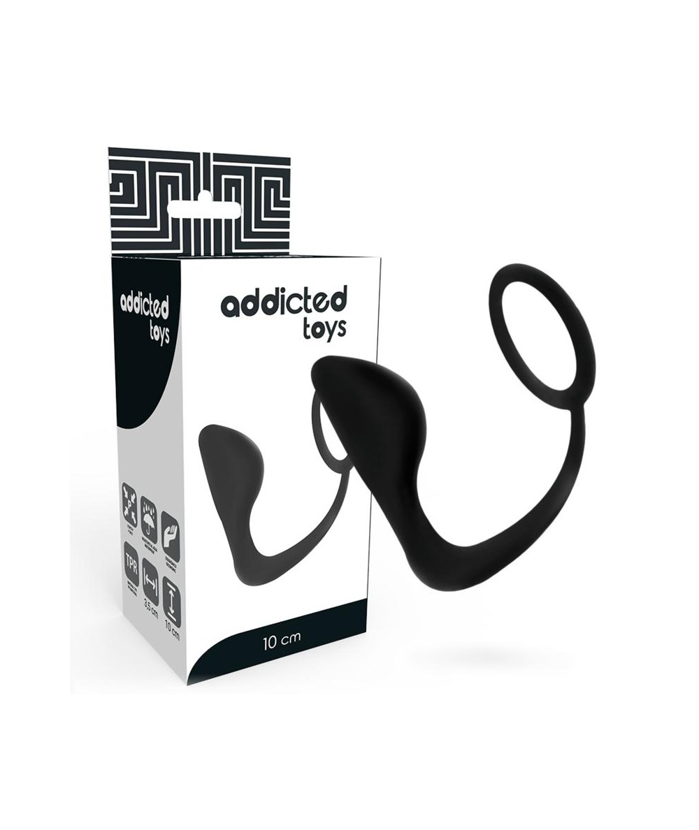 ADDICTED TOYS PLUG ANAL CON ANILLO PENE NEGRO