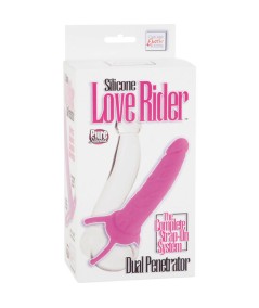 CALEX DUAL PENETRATOR DILDO CON ARNES ROSA