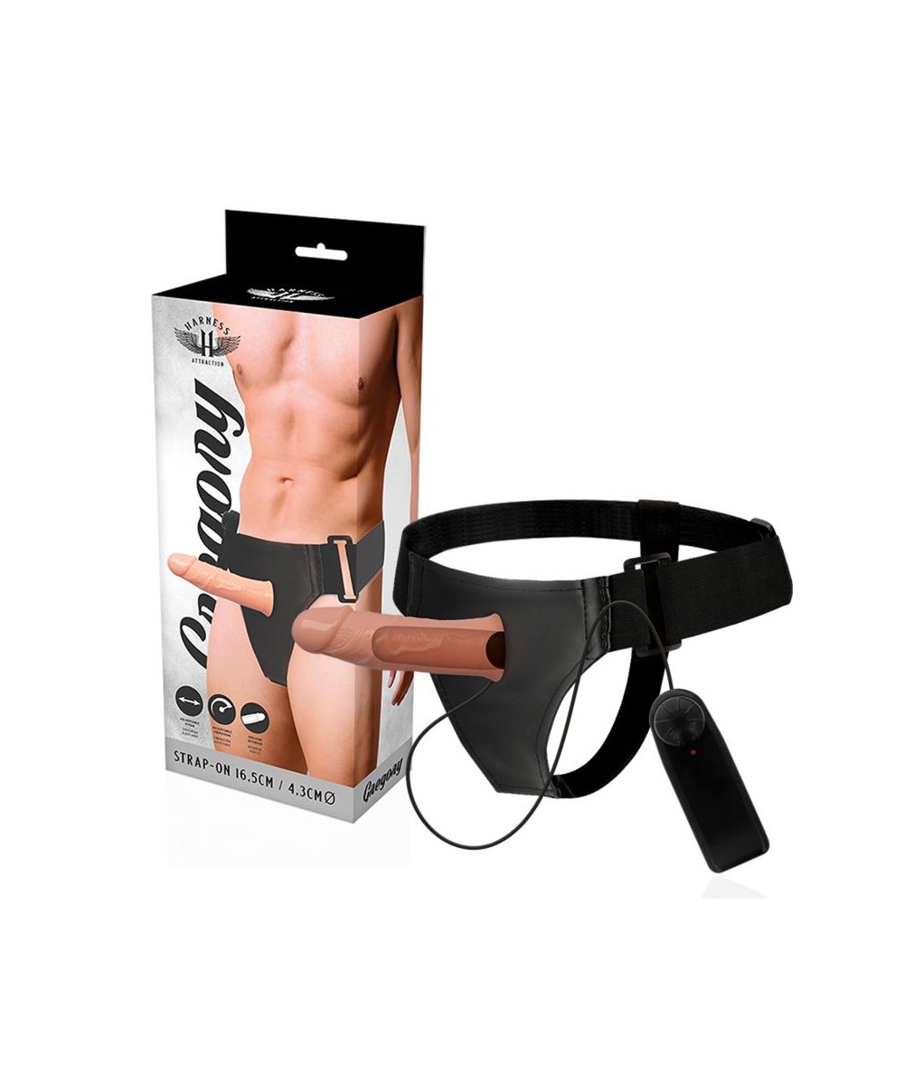 HARNESS ATTRACTION - ÁRNES HUECO GREGORY CON VIBRADOR 16.5 X 4.3CM