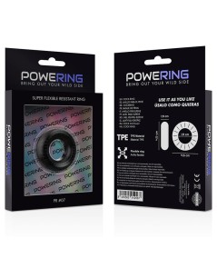 POWERING SUPER FLEXIBLE Y RESISTENTE ANILLO PENE  4.5CM PR07 NEGRO