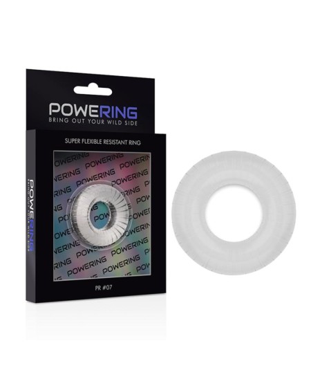 POWERING SUPER FLEXIBLE Y RESISTENTE ANILLO PENE  4.5CM PR07 CLEAR