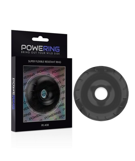 POWERING SUPER FLEXIBLE Y RESISTENTE ANILLO PENE  5CM PR08 NEGRO